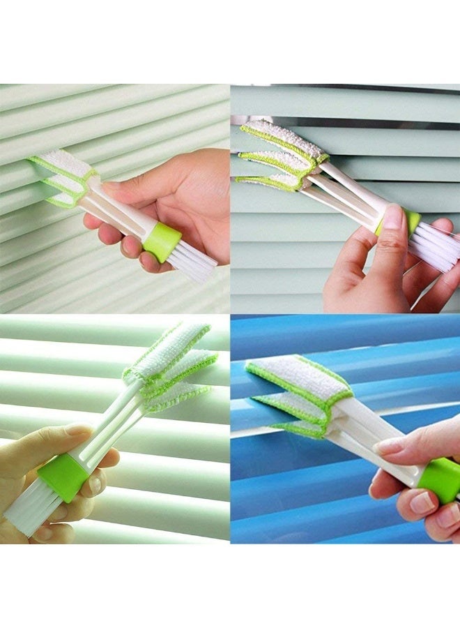 2 حزمة ميني جمع الغبار لتهوية السيارة, سيارة تكييف الهواء نظافة وفرشة, تستخدم لوحة المفاتيح, شفرات النافذة, الستائر, مروحة النظارات, الأخضر - Image 3